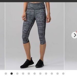 Lululemon Black and White Cropped Leggings